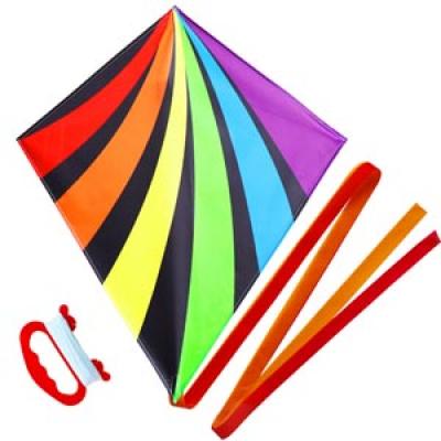 2426-1 Rainbow Stripe Diamond Kite