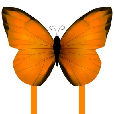 2409-3 Orange Butterfly Kite 