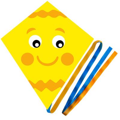 2423-3 Yellow Emoji Smiling Diamond Kite